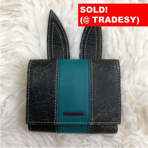 Diesel Handbags - NWT:  DIESEL | Distressed Leather "Bunny" Wallet